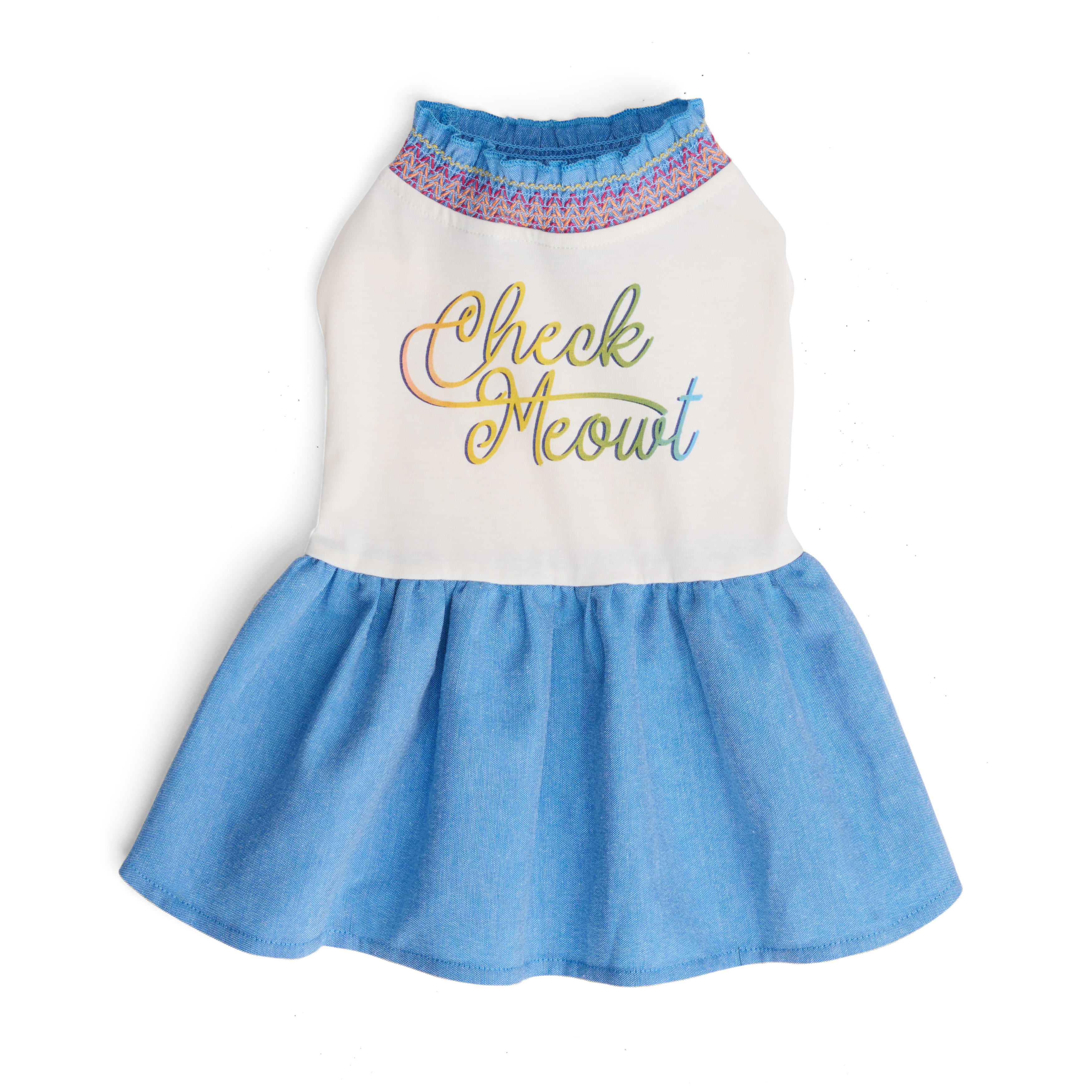 YOULY Smocked Cat Dress， Small/Medium