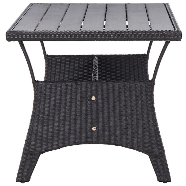 vidaXL Outdoor Dining Table Patio Table Garden Wicker Furniture PE Rattan