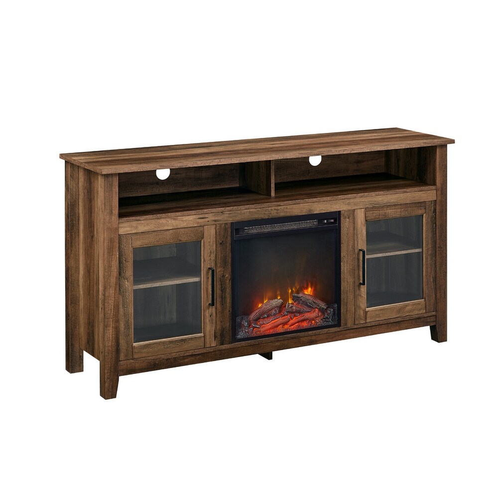 MIddlebrook 58 inch Highboy 2 Door Fireplace TV Stand