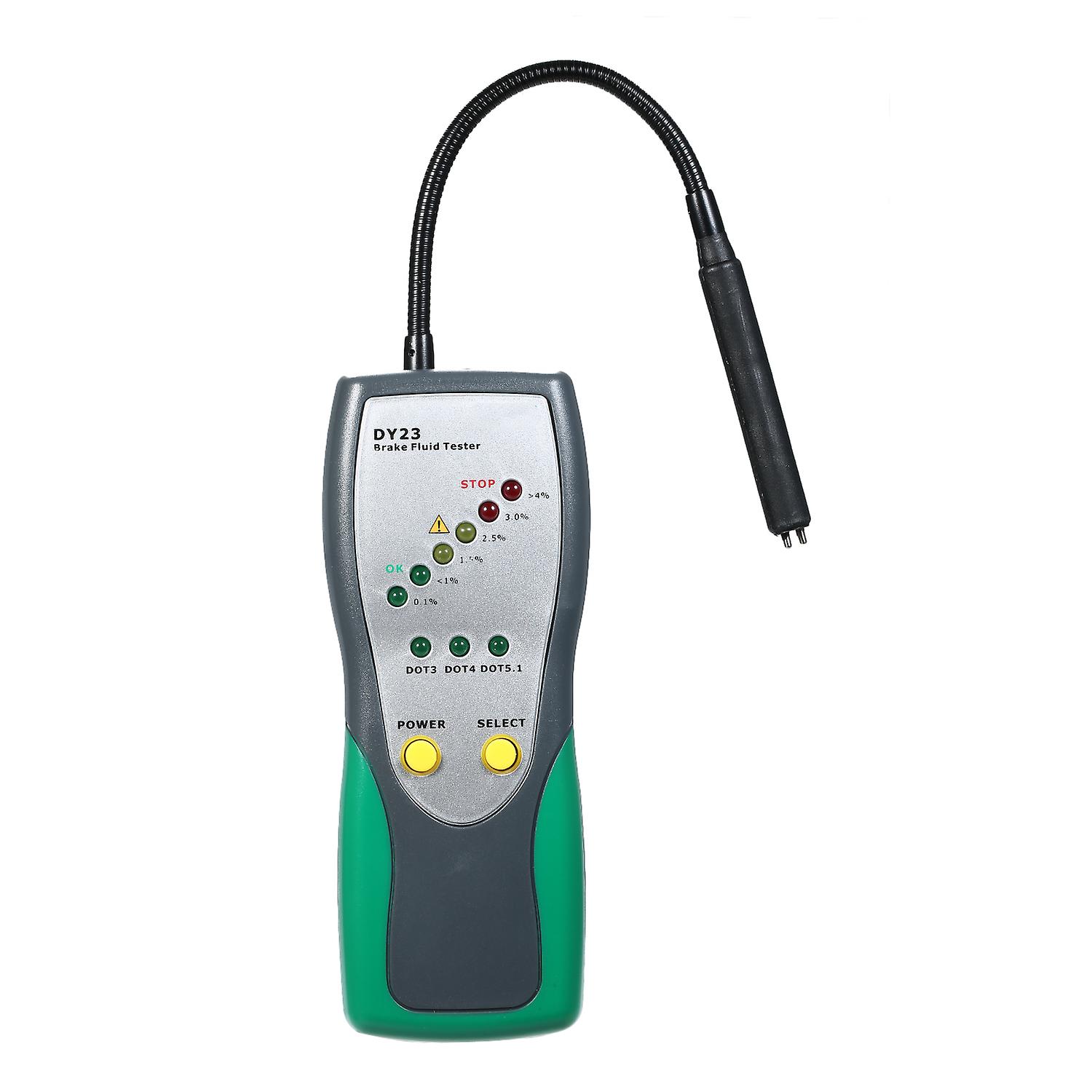 1 X Brake Fluid Tester，1 X User Manual， Battery