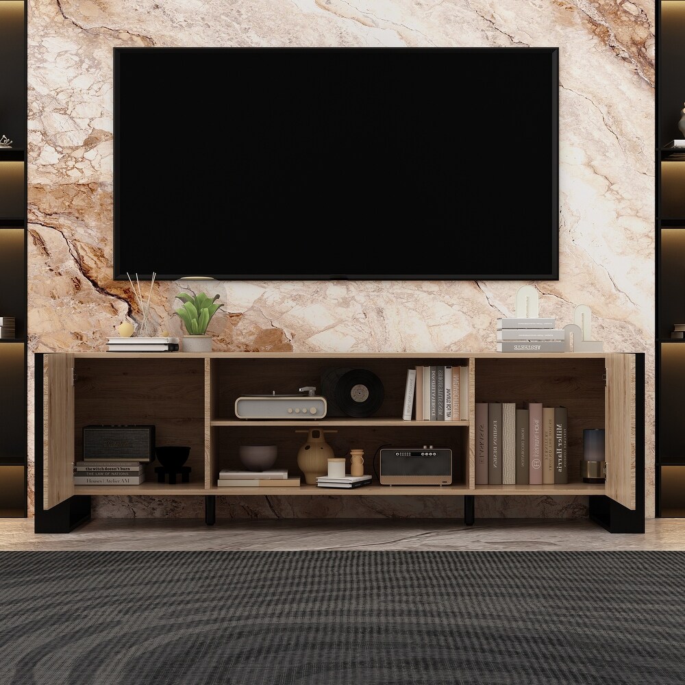 Entertainment Center with Fireplace Option:2 Flame Modes1500W 68.9\