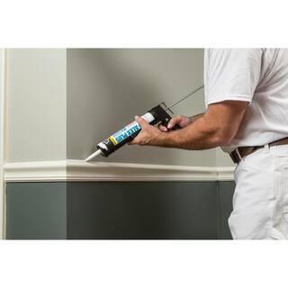 DAP Alex Plus 10.1 oz. White Acrylic Caulk Plus Silicone and Anvil Caulk Gun 7079818103