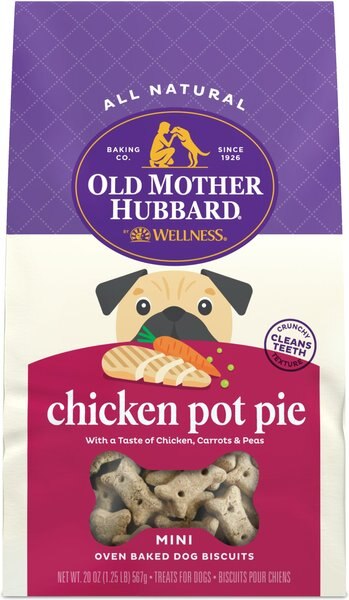 Old Mother Hubbard Mini Classic Chicken Pot Pie Biscuits Baked Dog Treats