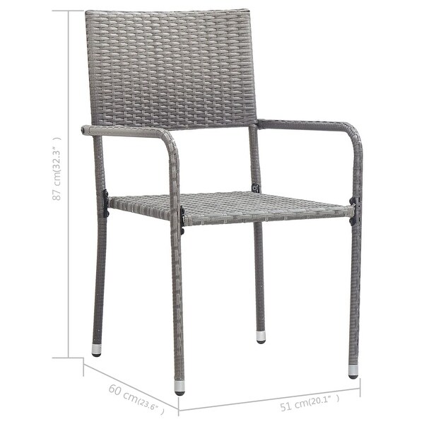 3 Piece Patio Dining Set Gray - Overstock - 37575576