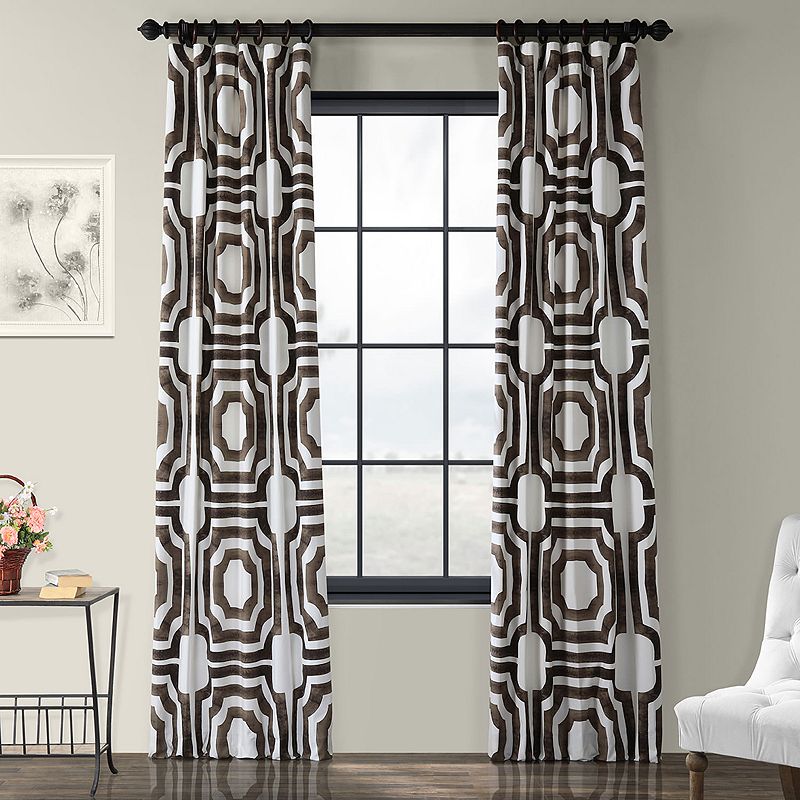 EFF 1-Panel Mecca Lined Window Curtain