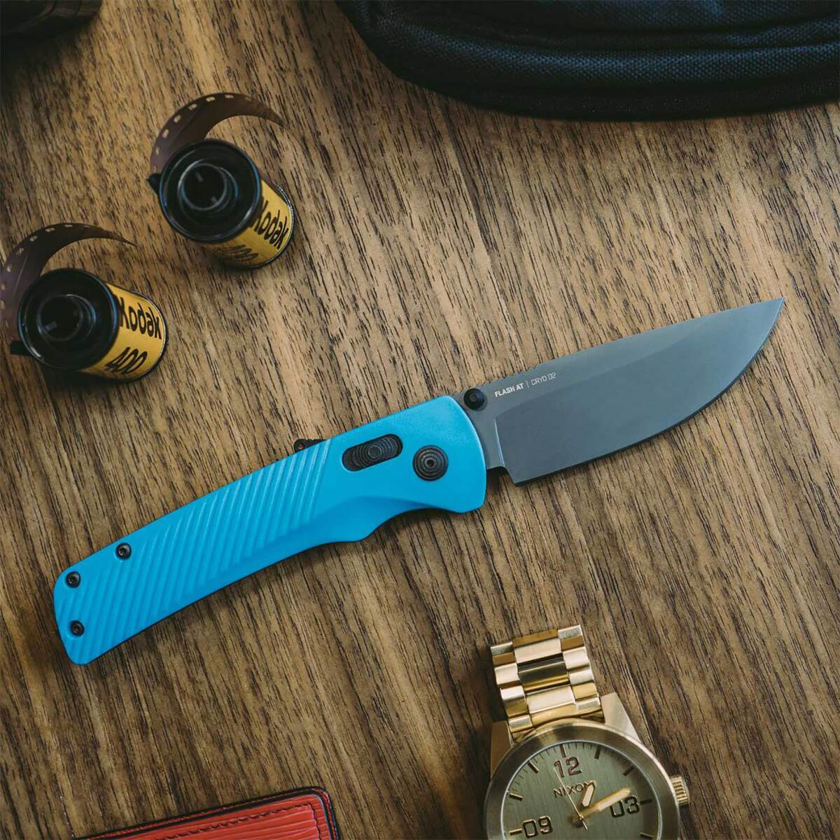 SOG Flash AT 3.45 inch Folding Knife  Blue