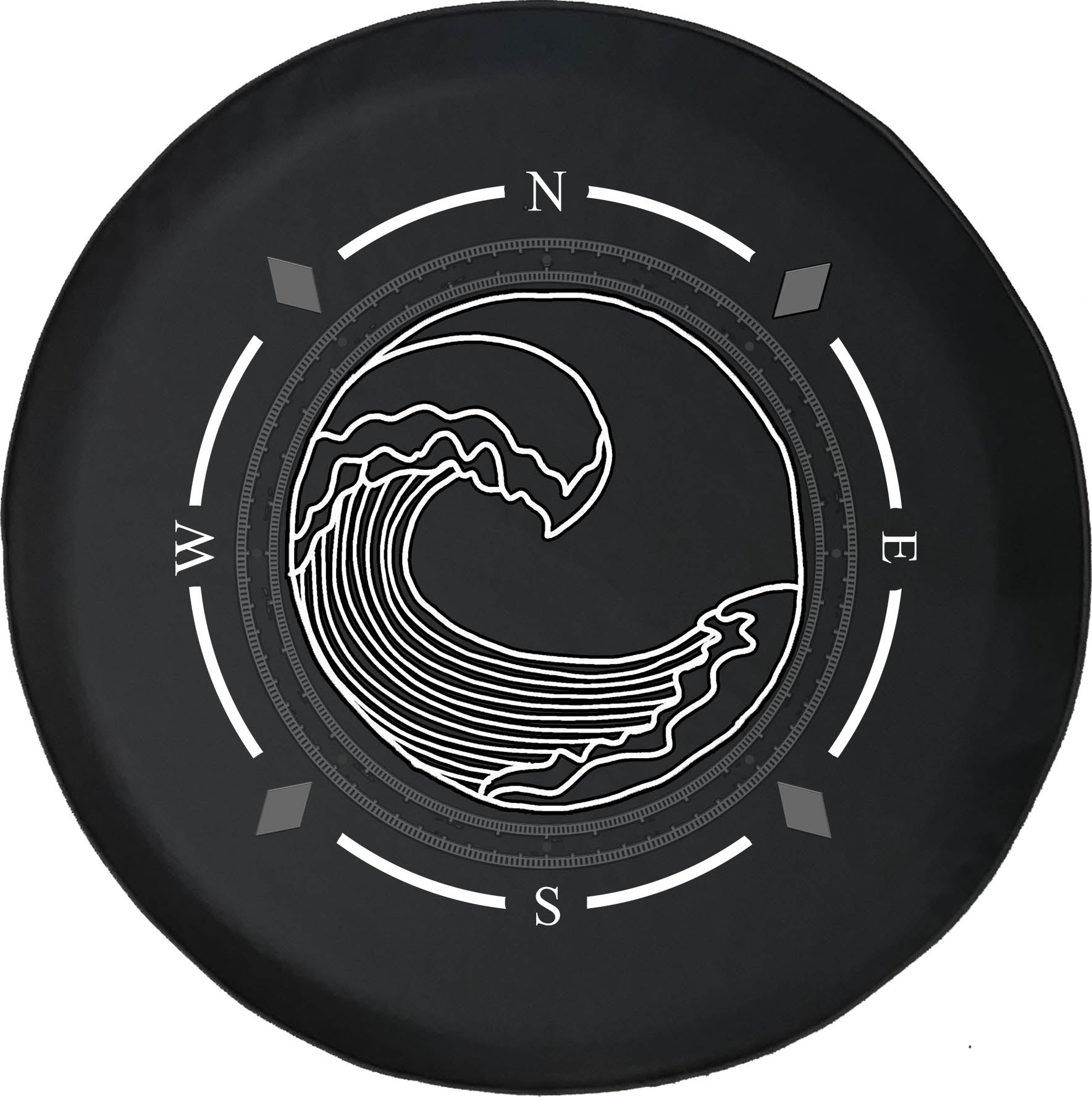 Spare Tire Cover Compass Ocean Waves Beach Wheel Covers Fit for SUV accessories Trailer RV Accessories and Many Vehicles