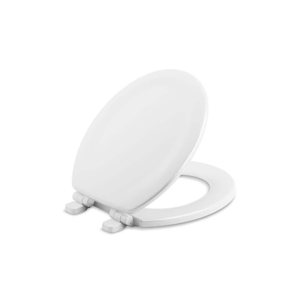 KOHLER Stonewood QuietClose Round Closed Front Toilet Seat in White