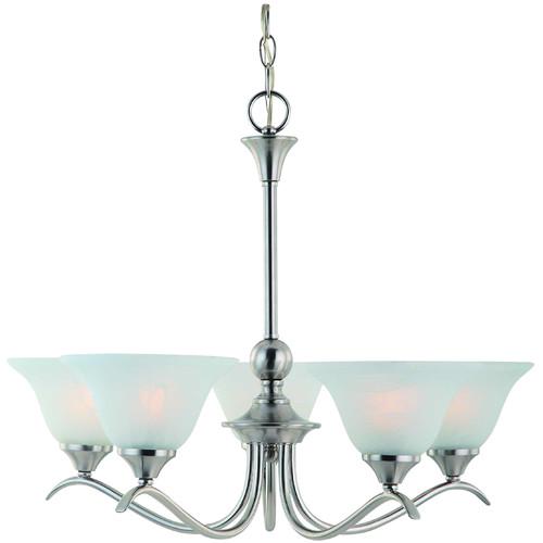 Hardware House Dover 5-Light Satin Nickel Chandelier