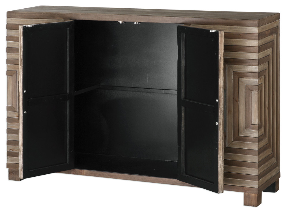 Layton Geometric Console Cabinet   Rustic   Console Tables   by Ownax  Houzz