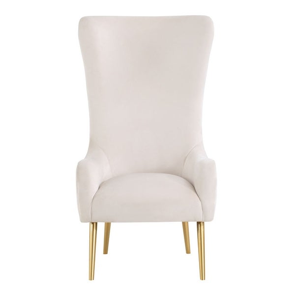 Best Master Furniture Kireth Velvet Upholstered High Back Accent Chair with Gold Legs