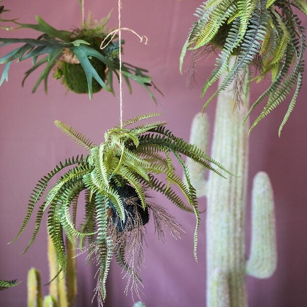 RusticReach Artificial Hanging Fern Plant Décoration