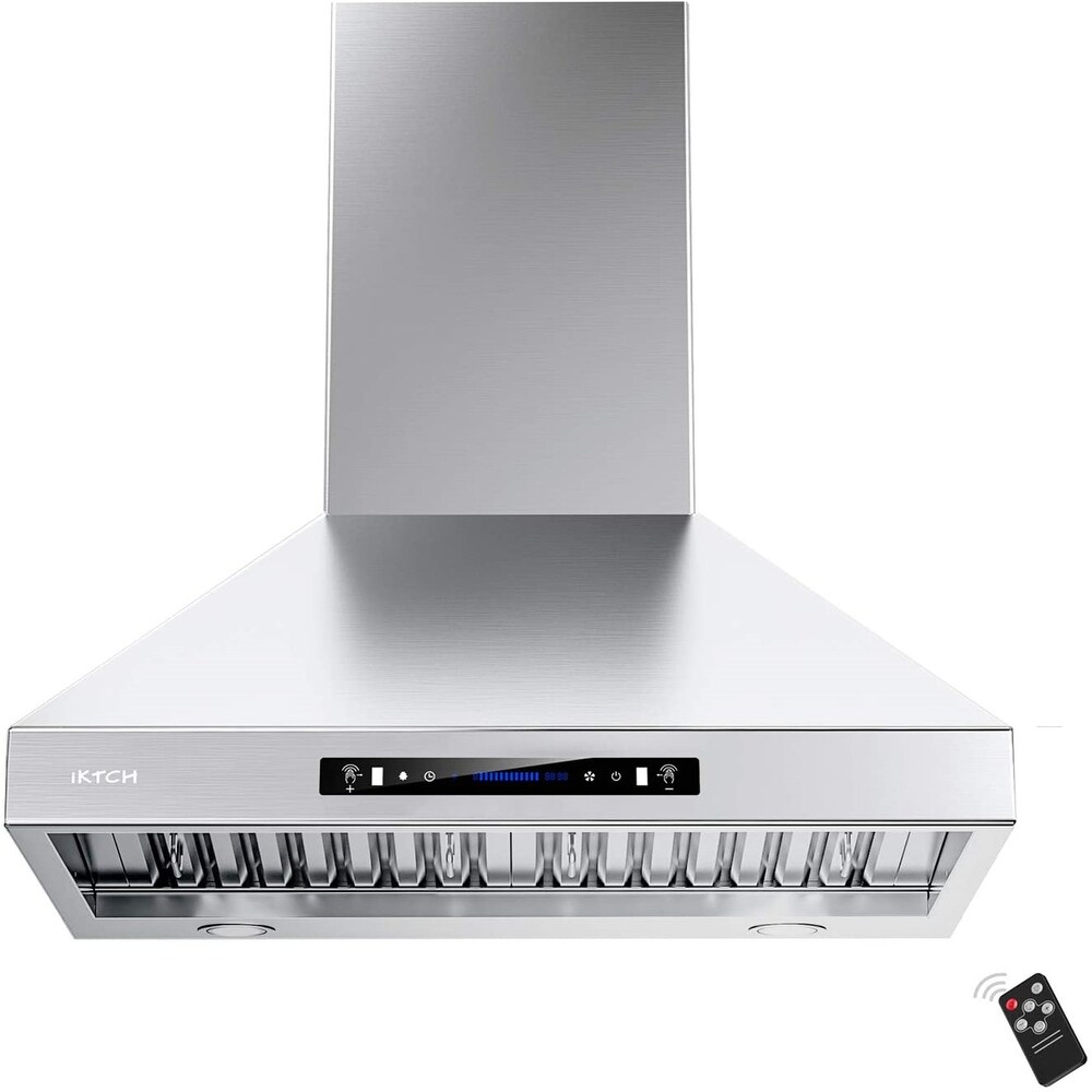 IKTCH 36 inch Vent Wall Mount Range Hood   900 CFM Efficient Smoke Removal Ultra Quiet Operation