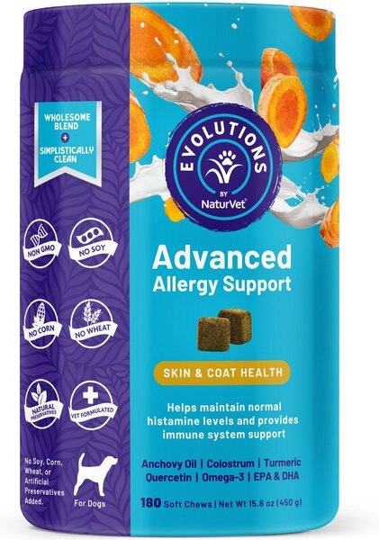 NaturVet Evolutions Advanced Allergy Soft Chews Dog Supplement