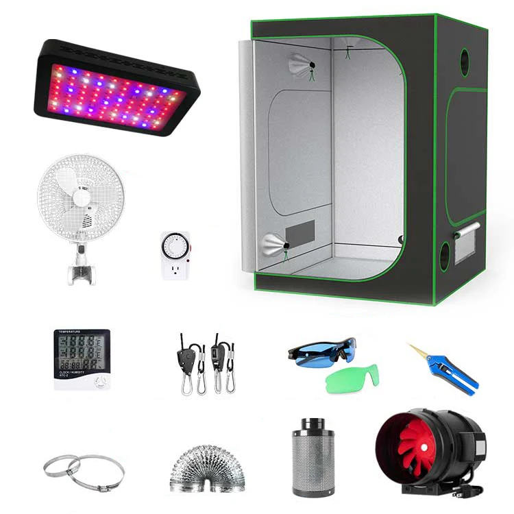 2022 New Supply Indoor Hydroponic Mylar Grow Tent Indoor Garden 600d Grow Tent Kit B