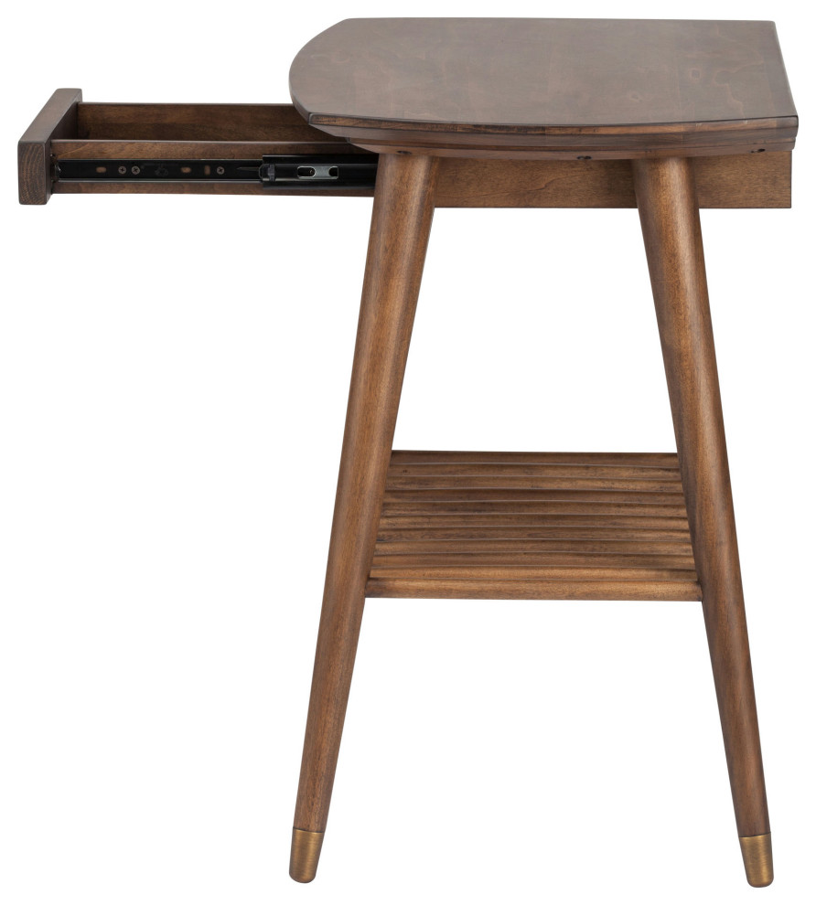 Ari Walnut Wood Side Table  HGST108   Midcentury   Side Tables And End Tables   by Timeout PRO  Houzz