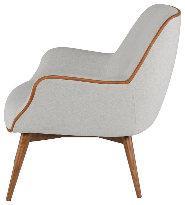 Evia Occasional Chair stone grey   Midcentury   Armchairs And Accent Chairs   by Virgil Stanis Design  Houzz