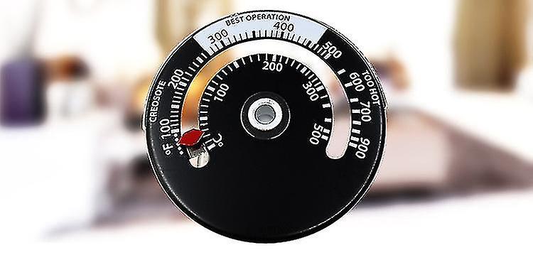 Wood Stove Thermometer Magnetic Wood Log Burning Stove Fire Flue Pipe Heater Thermometer