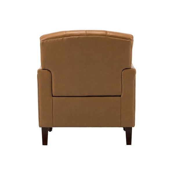 Wemer Transitional Genuine Leather Armchair with Button Tufted Back by HULALA HOME