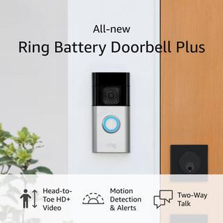 Ring Video Doorbell Battery Plus with Spotlight Cam Battery White B0C59L2P7P