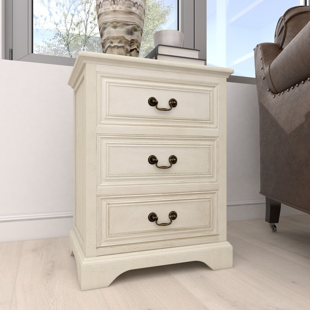 Cream Wood Traditional Cabinet 25 x 17 x 14   17 x 14 x 25