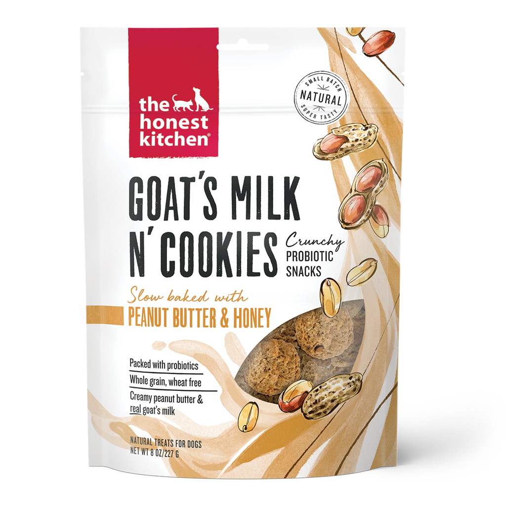 The Honest Kitchen Goat's Milk N' Cookies Peanut Butter and Honey Dog Tr