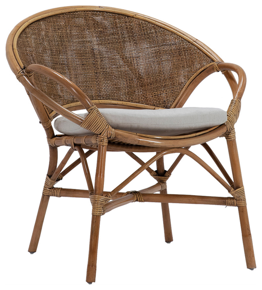 Bamboo and Rattan Ring Arm Chair   Tropical   Armchairs And Accent Chairs   by Design Mix Furniture  Houzz