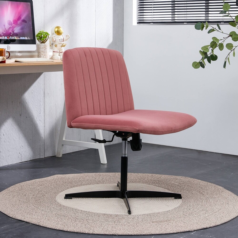 Velvet Padded Makeup Chair  Office Chair with Adjustable 360 Â° Swivel