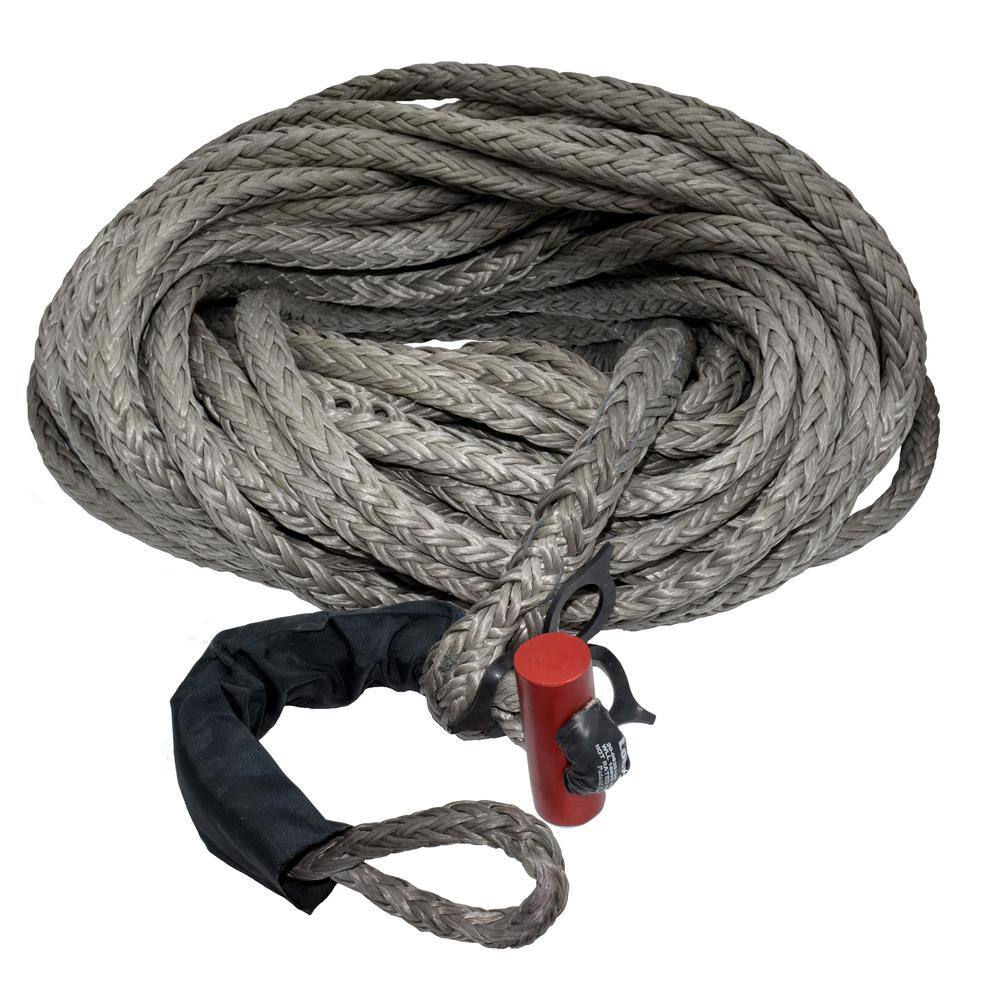 LockJaw 58 in. x 200 ft. Synthetic Winch Line with Integrated Shackle 20-0625200