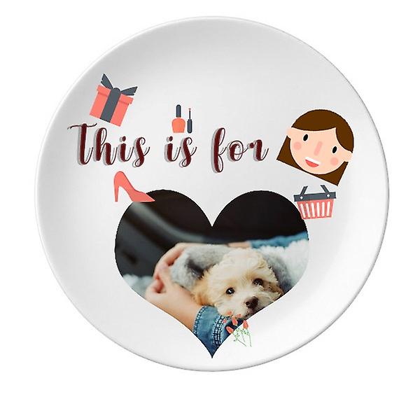 Puppy Cute Picture Photography Decorative Porcelain 8 Inch Dinner Plate