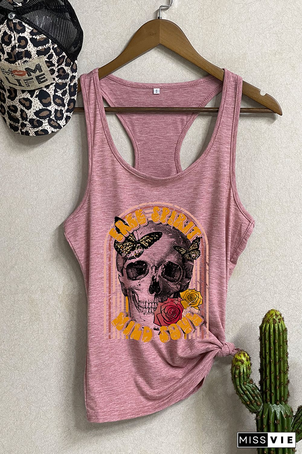 Skull Print Summer Graphic Tank Top Wholesale