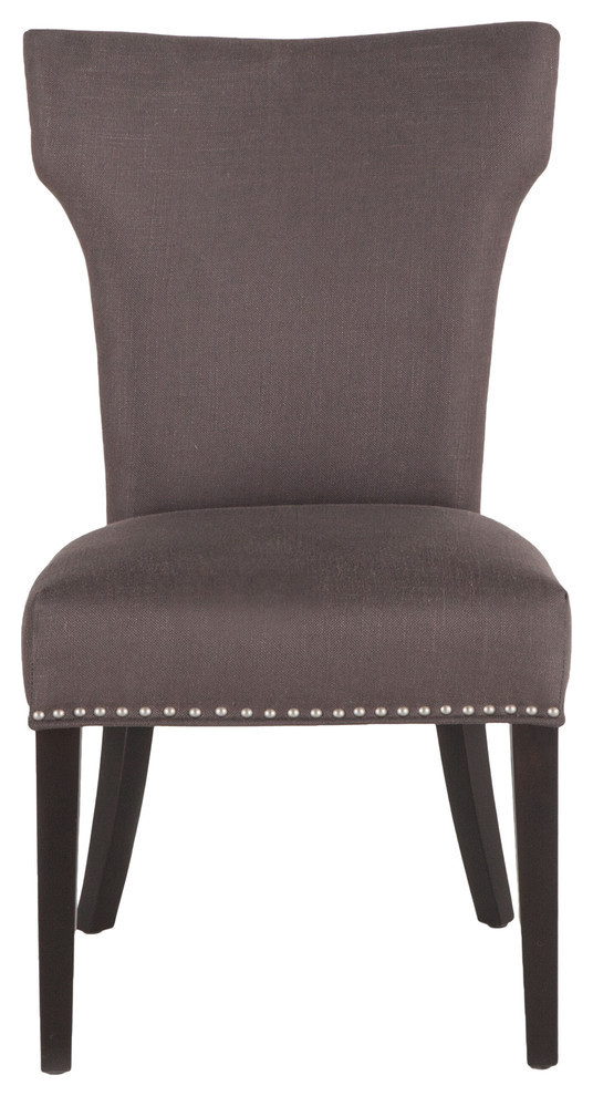 Set of 2 Quincy Linen Dining Chair   Transitional   Dining Chairs   by World Interiors  Houzz