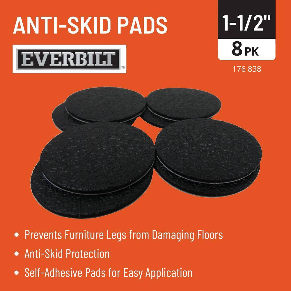 Everbilt 1-12 in. Self-Adhesive Anti-Skid Surface Pads (8-Pack) 49970