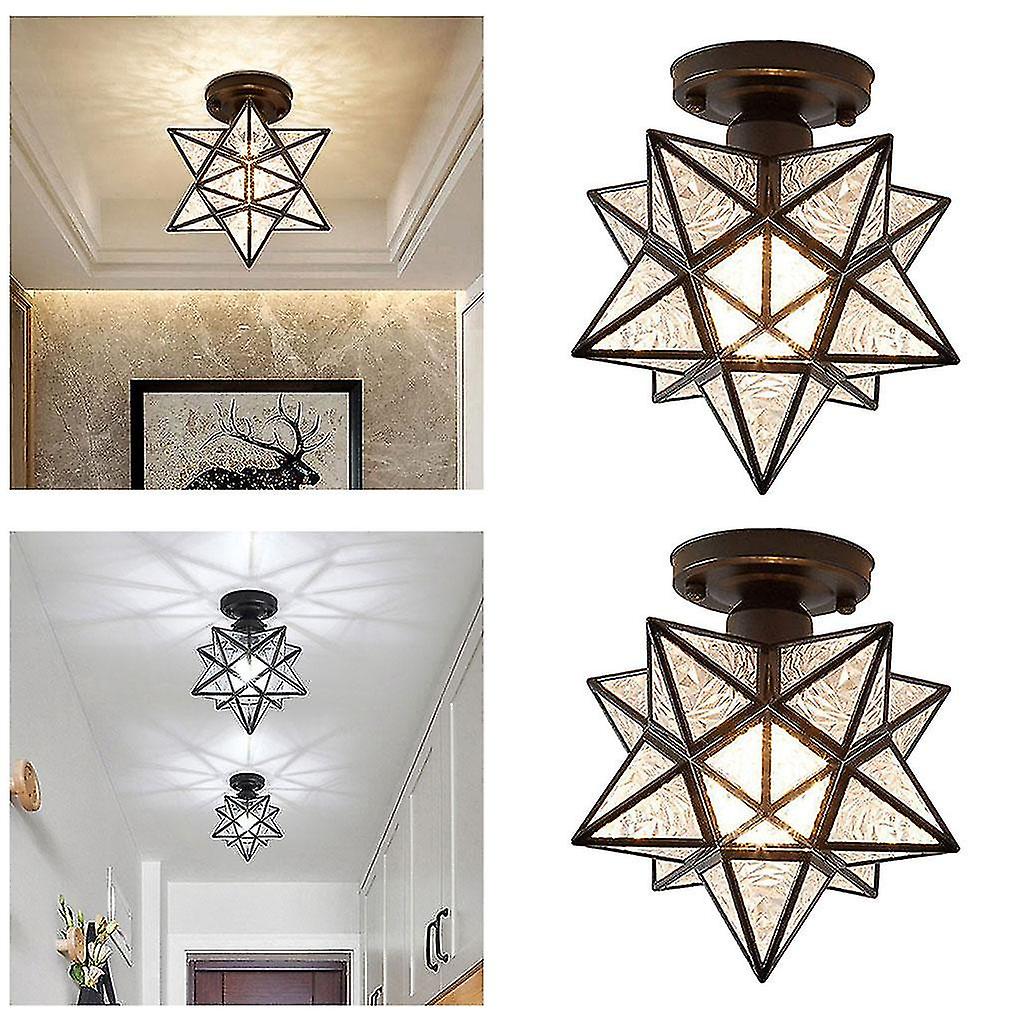 2pcs Modern Ceiling Light Star Shape Pvc Chandelier For Office Balcony Cafe