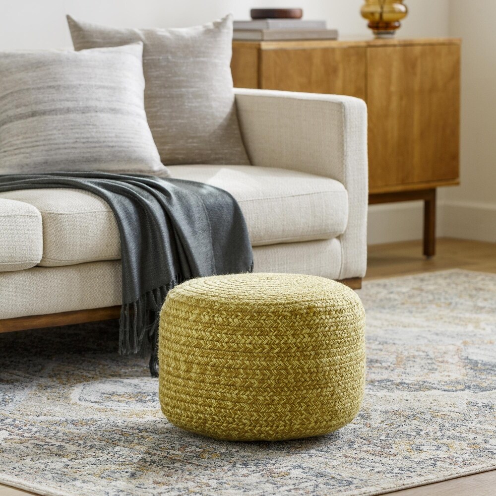 Artistic Weavers Entwined Modern   Contemporary Solid Color Pouf