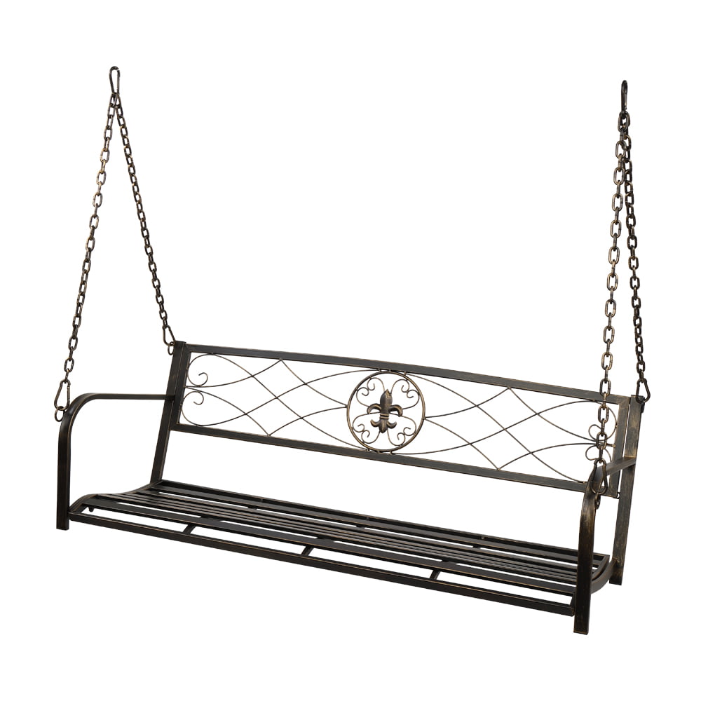 SalonMore Metal Porch Swing Chair Hanging Bench w/ Chains (Not Including Stand)