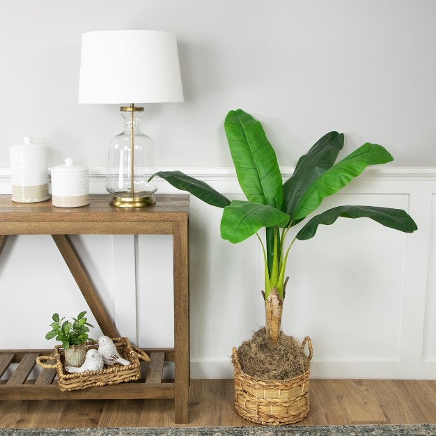 Northlight 4' Artificial Tropical Banana Tree In A Clay Pot