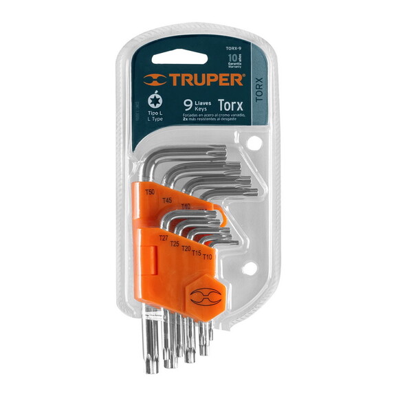 Truper 15554 Torx L key Set 9 Pieces