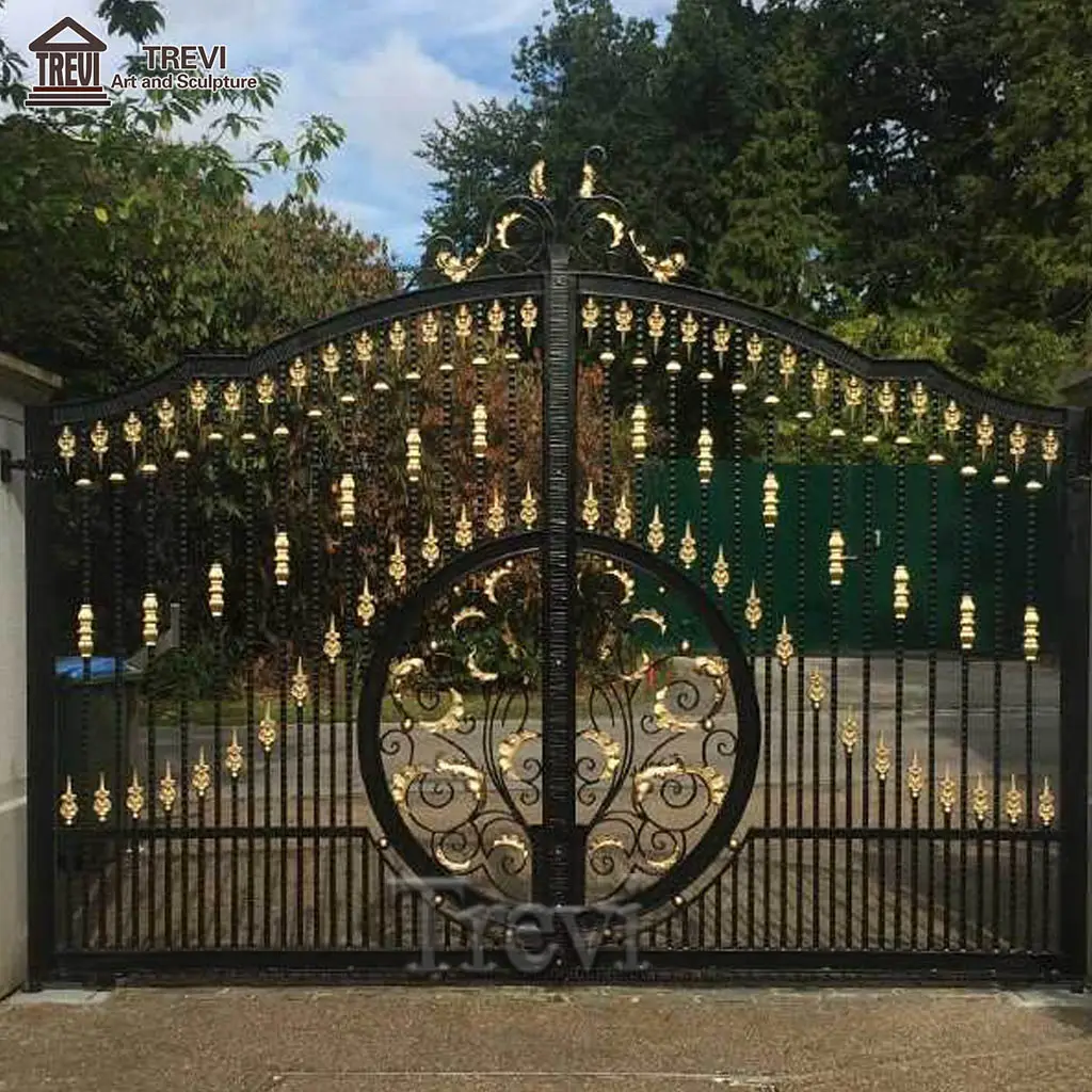 Outdoor Garden Decoration Big Size New Design Large Wrought Iron Gates