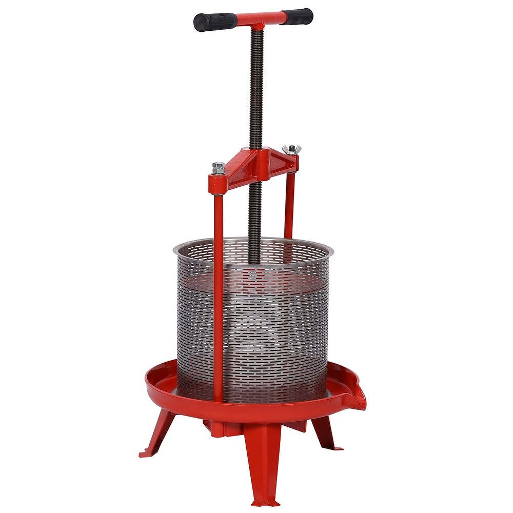 3.69 Gallon Red Stainless Steel Fruit Wine Apple Press Wine Making Instrument