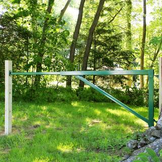 Garden Craft 12 ft. x 3 ft. Green Metal Barrier Fence Gate 552002