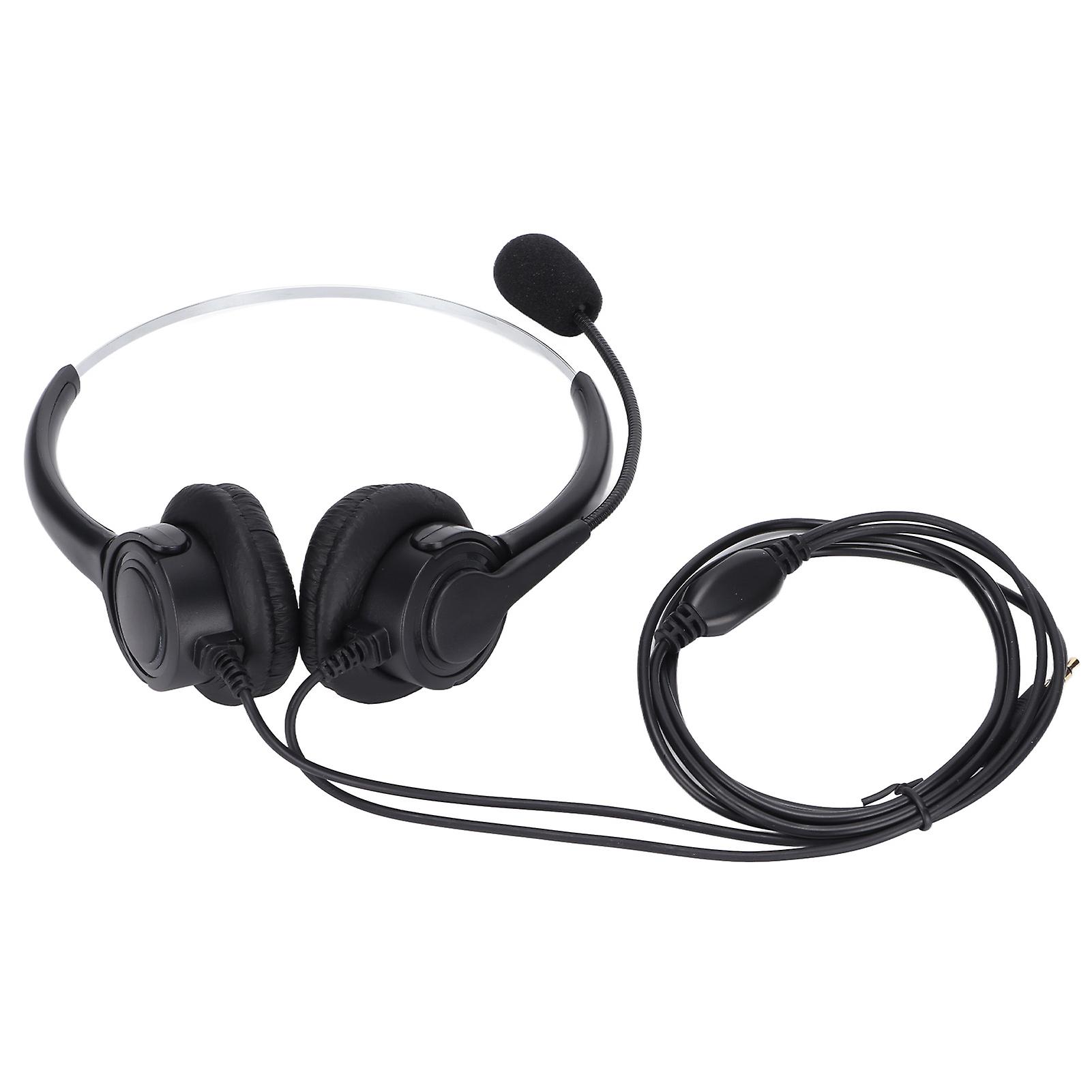 Call Center Headset 3.5mm Computer Phone Headset With Microphone For Web Seminars Office Call Center Business