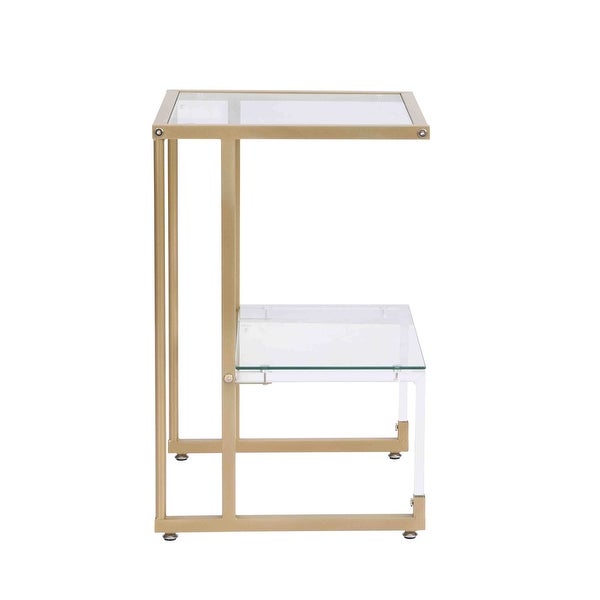 2-Tier Acrylic Glass End Table