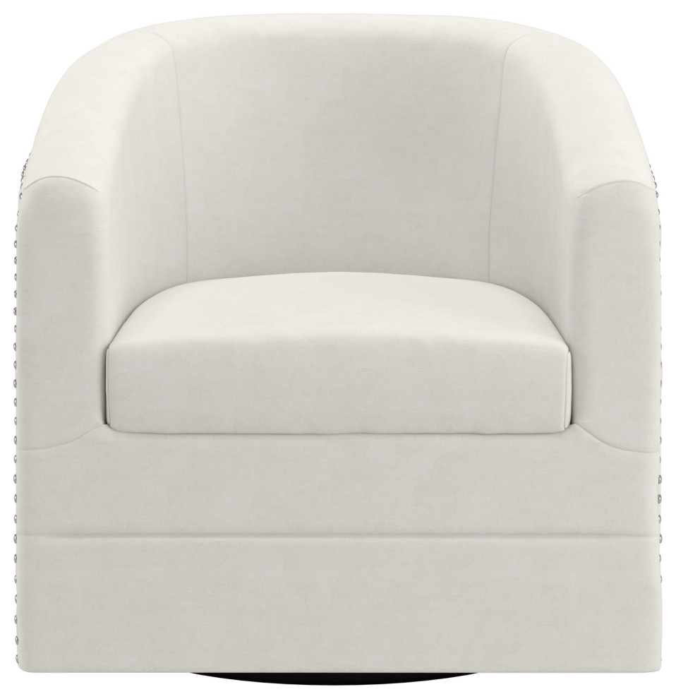 Velvet Swivel Accent Chair   Transitional   Armchairs And Accent Chairs   by WHI  Houzz