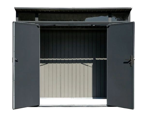 Sojag Denali Outdoor Storage Shed, 8 x 5 ft Metal Shed, Anthracite