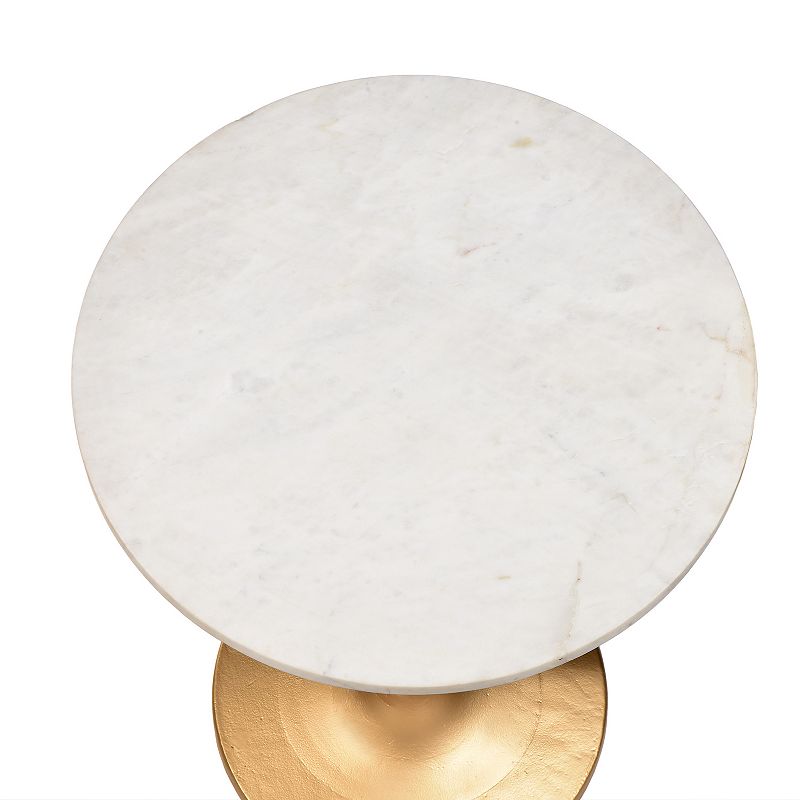 Carolina Living Piuma Marble Top Accent Table