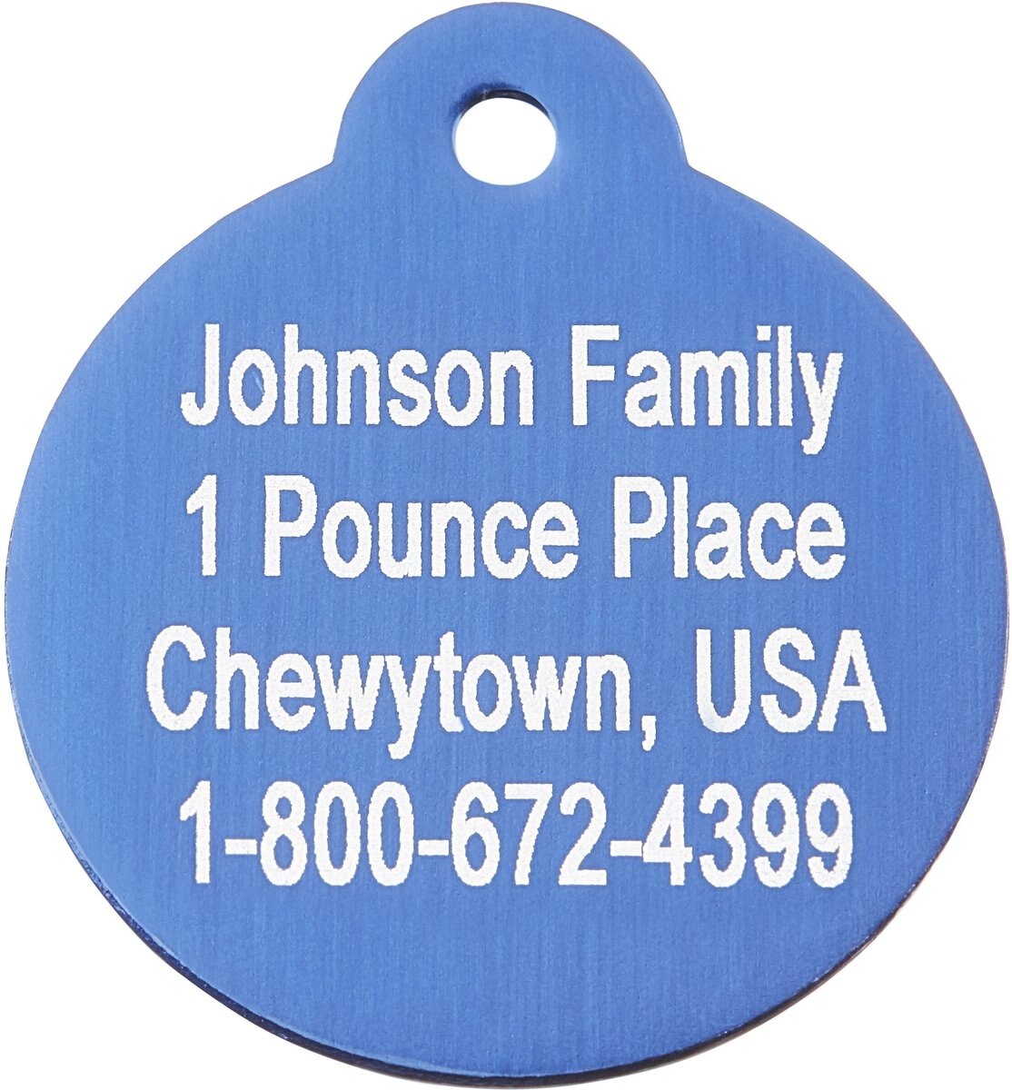 GoTags Anodized Aluminum Personalized ID Tag， Round