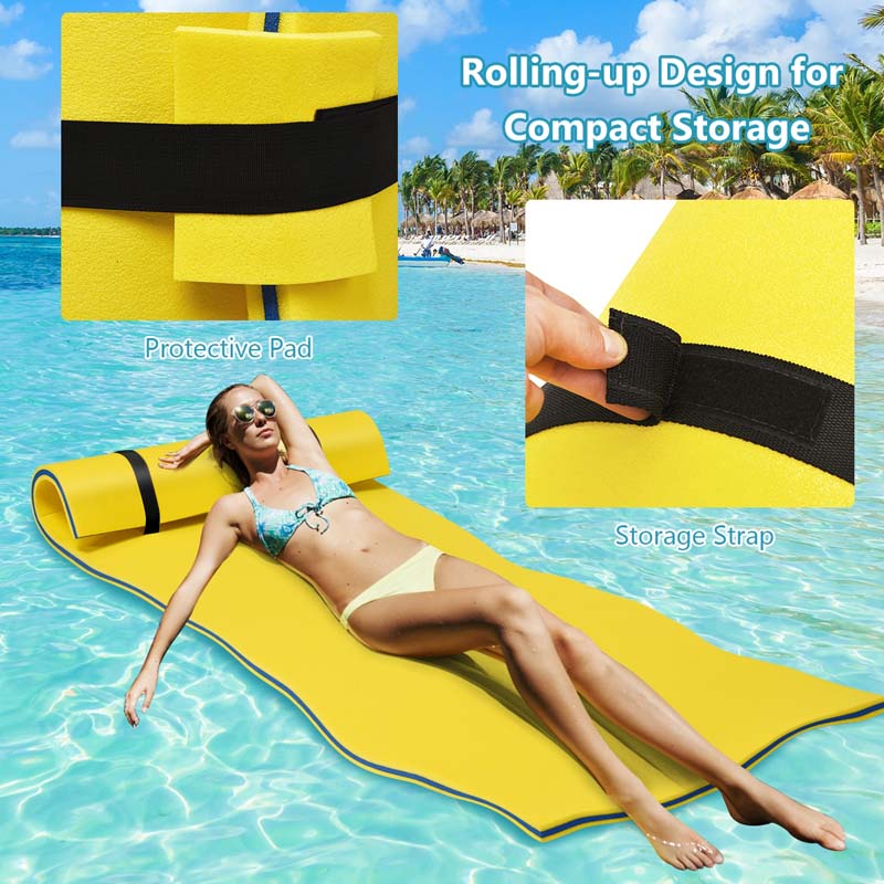 Personal Floating Oasis 3-Layer XPE Foam Water Pad/Pool Mat/Lounger Floating Island for River Lake Ocean