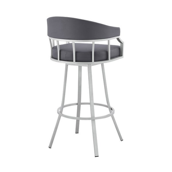 Mayla 30 Inch Swivel Bar Stool， Metal Flared Legs - 40 H x 21 W x 21 L Inches