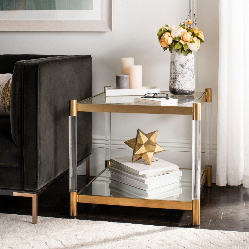 Jasper Acrylic Accent Table   Contemporary   Side Tables And End Tables   by Peachtree Fine Furniture  Houzz